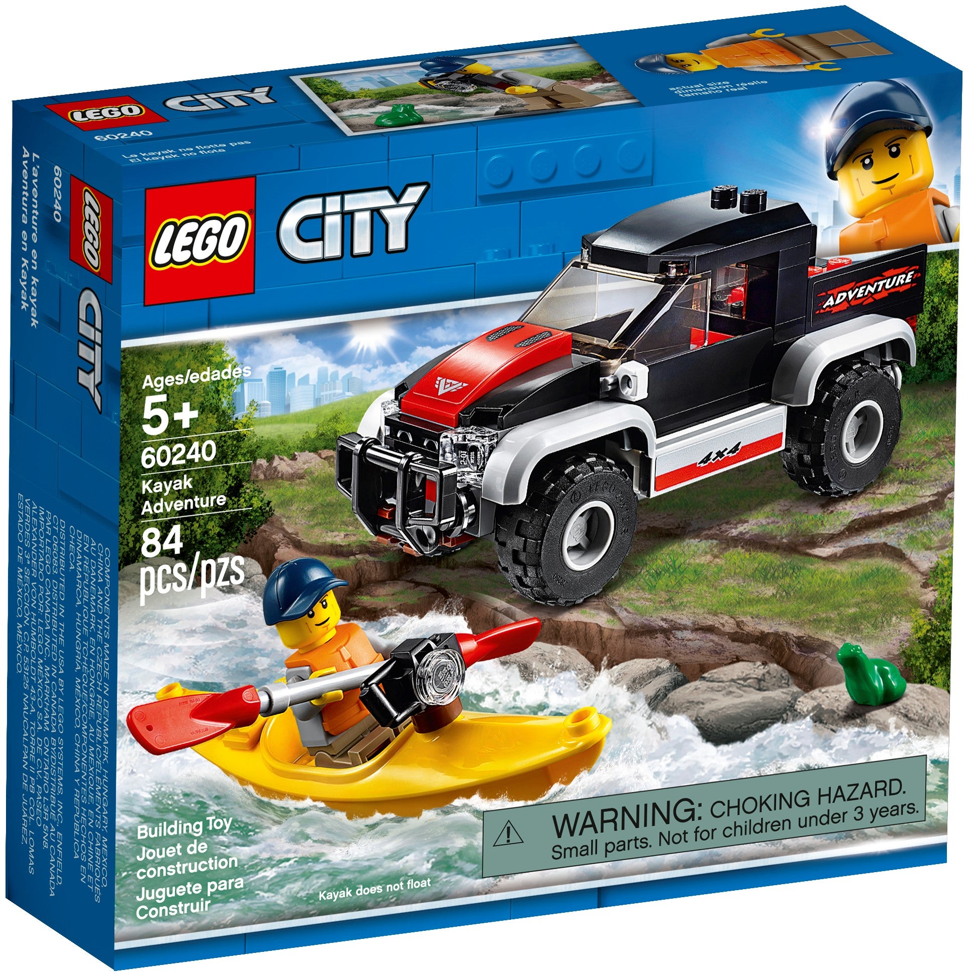 60240 LEGO CITY Kayak Adventure 84 Pieces Age 5 New Release for 2019! 